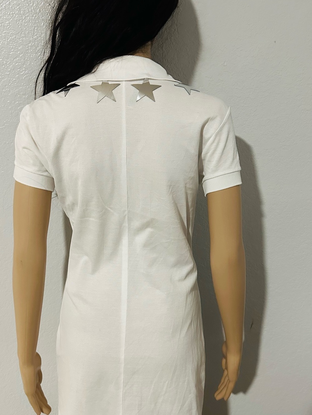 Givenchy White Polo Dress with Silver Star Accents - Picture 6 of 12